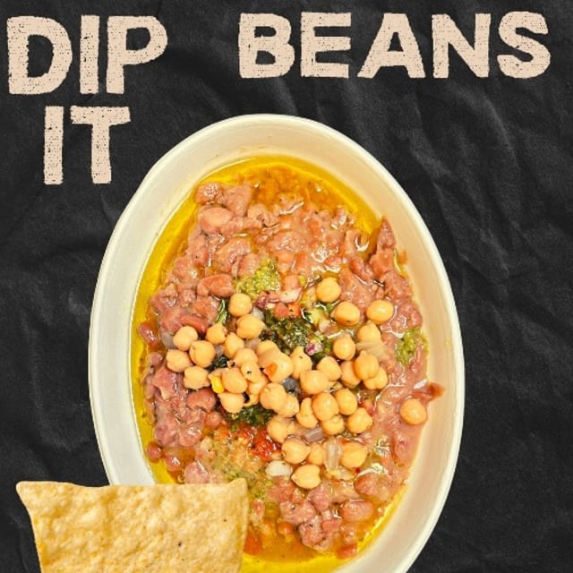 Chips & beans (vegan).