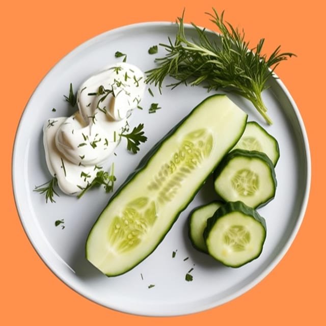 Cucumber Sour cream.