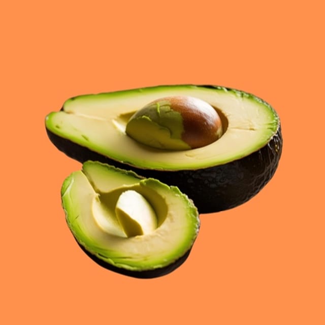 Avocado whole sliced.